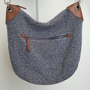 The Sak Denim Static Indio Crochet Hobo